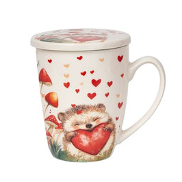 Taza con filtro infusor ERIZO ¡Nuevo!