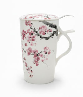Taza con filtro infusor SAKURA ¡Nuevo!