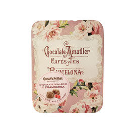 Bombones Flores con FRAMBUESA  Amatller Lata