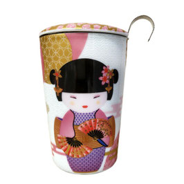 Taza -Termo con infusor LITTLE GEISHA rosa