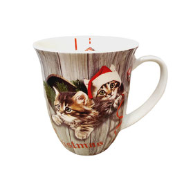 Taza GATITOS NAVIDAD