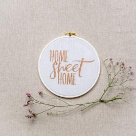 Spruchrahmen "Home Sweet Home", offwhite/kupfer