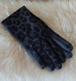 Handschoenen grijs/zwart panterprint