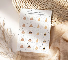 Stickervel A5 | Zindelijkheid| Plassie en Poepie | 20 stickers