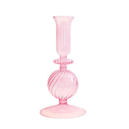 Ravie glass candle holder m.pink