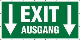 Exit Ausgang - Pfeil nach unten - Banner