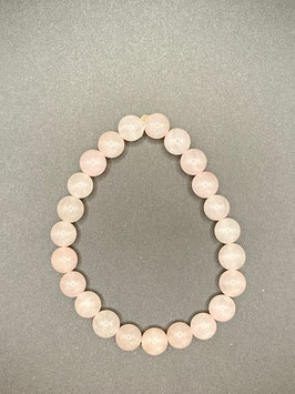 Rosenquarz  Armband, 8 mm Perlen, 20 cm, elastisch Stretchband
