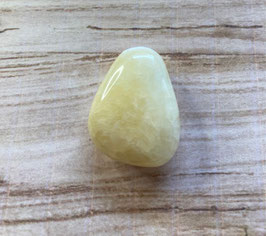Orangencalcit Anhänger, gebohrt, 30 x 23 mm