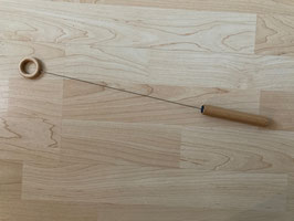 Tensor/Einhandrute aus Buche mit Holzring, Gesamtlänge 41 cm, mit Aufbewahrungshülle