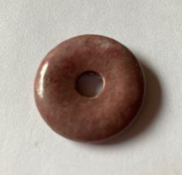 Rhodonit Donut Anhänger 30 mm Durchmesser