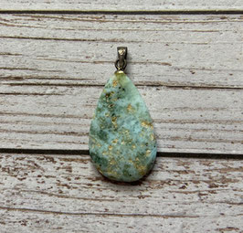 Larimar Anhänger "Tropfen" 28 x 14 mm 925 Silber