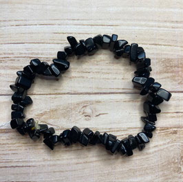 Onyx Splitter-Armband, elastisch Stretchband 19 cm, Splitter mittlere Größe - ohne Deko