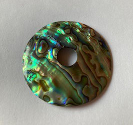 Paua Muschel Donut Anhänger 45 mm Durchmesser