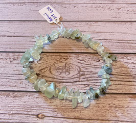 Prehnit Splitterarmband, größere Splitter, elastisch Stretchband 18 cm lang - ohne Deko