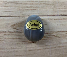 Bänderachat Anhänger, gebohrt 25 x 18 mm