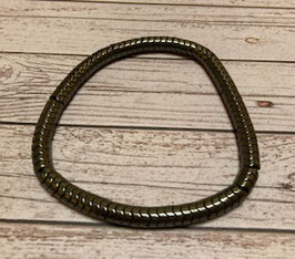 Hämatit Herren Armband, 23 cm lang, elastisch Stretchband, schmale Hämatitsteine - ohne Deko