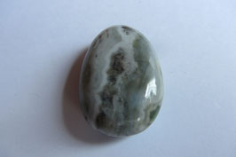 Ozeanjaspis Anhänger gebohrt 27 x 21 mm Trommelstein Ozeanachat Ozeanchalcedon