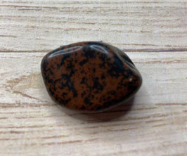 Mahagoniobsidian, Trommelstein, 30 x 21 mm