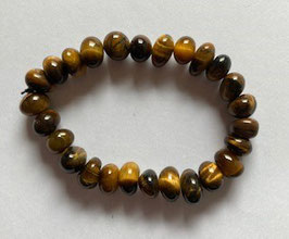 Tigerauge Nuggets Armband, Nuggets 7-10 mm Größe,  19 cm lang, elastisch Stretchband - ohne Deko