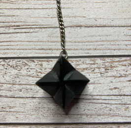 Merkaba Pendel Onyx, 30 mm, mit 18 cm langer Pendelkette