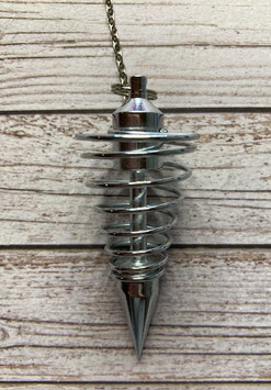 Spiral Pendel groß, Größe 6,5 cm, mit 19 cm langer Pendelkette