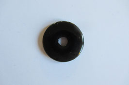 Obsidian schwarz Donut Anhänger 30 mm Durchmesser