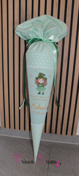 Schultüte "Mikaela" mit Koboldmädchen 70cm inkl. Rohling