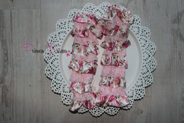 Rüschenstulpen Baby mit oder ohne Schleife Rosa & Rosen
