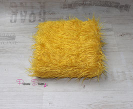 "Zottel" Decke gelb-gold