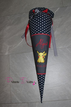 Schultüte "Alyas" mit Pikachu 70cm inkl. Rohling