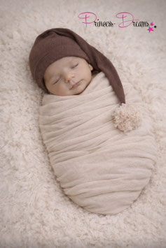 Zipfelmütze/Bommelmütze Mütze verschiedene Farben Newborn genäht Newborn-ca. 2 Monate