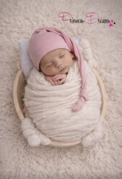 Zipfelmütze Mütze rose Newborn genäht Newborn-ca. 2 Monate