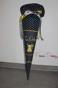Schultüte "Tom Oskar" mit Pikachu 70cm inkl. Rohling