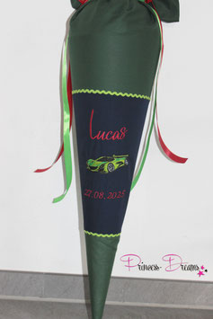 Schultüte "Lucas" mit Rennauto 70cm inkl. Rohling