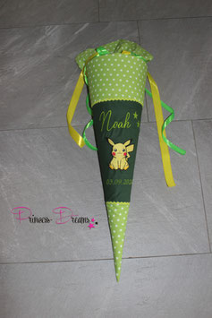 Schultüte "Noah" mit Pikachu 70cm inkl. Rohling