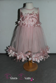 Neu! Princess-Kleid rosa mit Blüten 1-3 Jahre