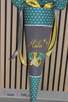Schultüte "Malu" mit Glurak 70cm inkl. Rohling