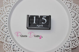 Geburtstag-Würfel Vintage schwarz klein