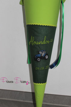 Schultüte "Alexander" Traktor 70cm inkl. Rohling