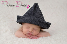 Babyshooting Accessoires Baby Mütze Jungen Stoffhütchen grau