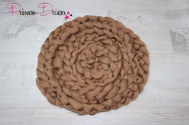 Wollzopf kastanien braun