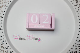 Geburtstag-Würfel Vintage rosa klein