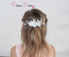 Haarkamm Mädchen mit Perlen/Steine und Blumen K451