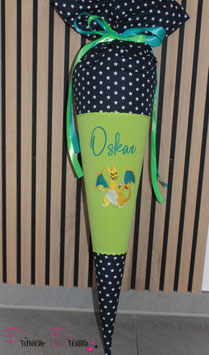 Schultüte "Oskar" mit Glurak 70cm inkl. Rohling