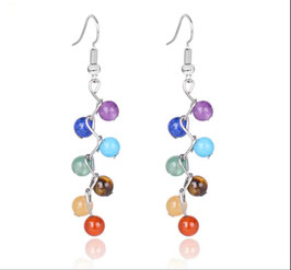 YFN Orecchini A Cerchio In Argento Sterling 925 Con Simboli Chakra E Ohm - Gioielli Ipoallergenici Per Donne E Ragazze - Regalo Yoga E Meditazione