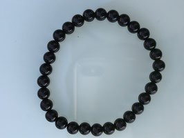 Sungite / Shungite /Gagate - BRACCIALE sfere 6mm