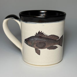 Matt Burton Pottery, Black Sea Bass Mug