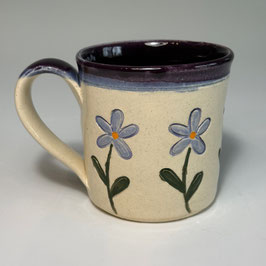 Matt Burton Pottery, Purple Flower Mug