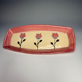 Pink Flower Tray