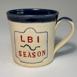 Matt Burton Pottery, LBI Beach Badge Mug